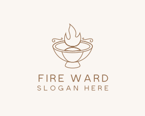 Brown Fire Pit logo design