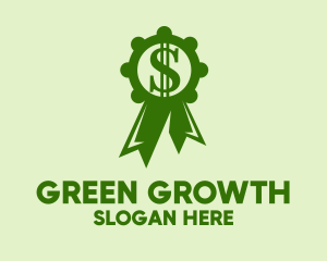 Green Dollar Medal logo design