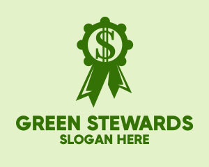 Green Dollar Medal logo design