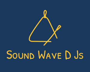 Golden Triangle Music Instrument logo design