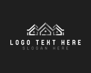 Metallic House Roof logo