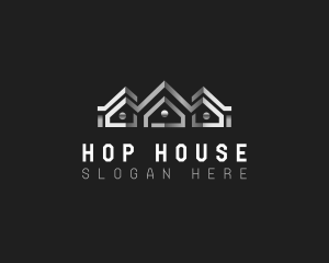 Metallic House Roof logo design