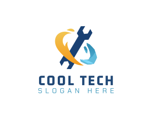 Hot Cool Wrench logo design