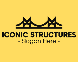 Cat Bridge Structure logo design