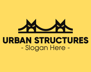 Cat Bridge Structure logo design