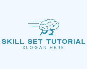 Fast Running Brain logo design