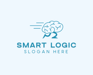 Fast Running Brain logo design