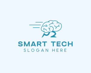 Fast Running Brain logo design