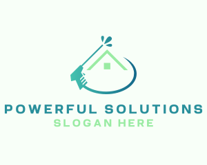 Residential Roof Power Washing logo design