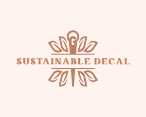 Sustainable Tailoring Needle logo design