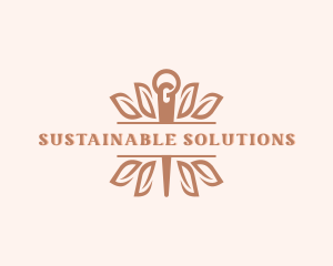 Sustainable Tailoring Needle logo design