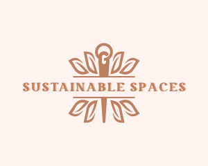 Sustainable Tailoring Needle logo design