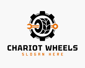 Gear Wheel Wrench Automotive logo design