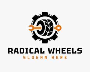 Gear Wheel Wrench Automotive logo design