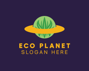 Green Weed Planet logo design