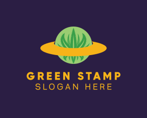 Green Weed Planet logo design