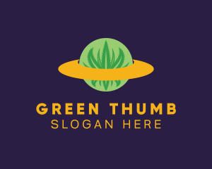 Green Weed Planet logo design