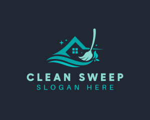 House Mop Cleaning logo design