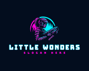 Woman Gaming Shooter logo design