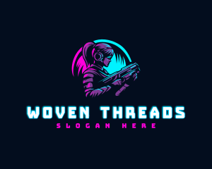 Woman Gaming Shooter logo design