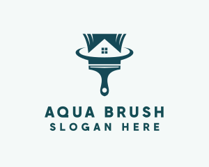 House Paint Brush logo design