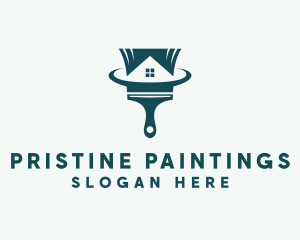 House Paint Brush logo design