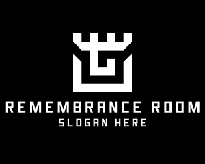 Geometric Castle Turret logo