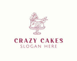 Floral Dessert Cake logo design