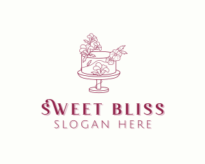 Floral Dessert Cake logo design