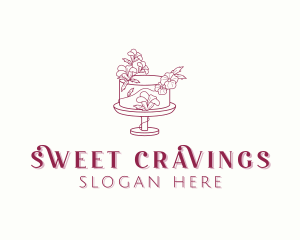 Floral Dessert Cake logo design