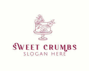 Floral Dessert Cake logo design