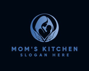 Mother Child Hands logo design