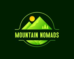 Modern Mountain Adventure logo design