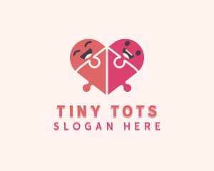 Heart Puzzle Daycare logo design