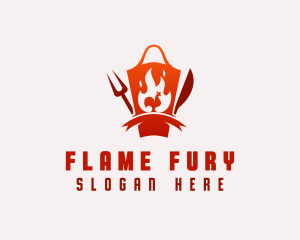 Chicken Apron Flame logo design