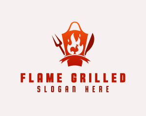 Chicken Apron Flame logo design