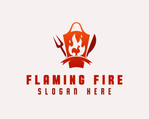 Chicken Apron Flame logo design