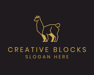 Wild Gold Alpaca logo design