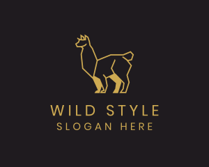 Wild Gold Alpaca logo design