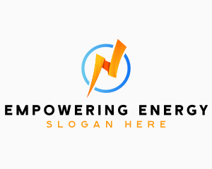 Electric Lightning Bolt logo design