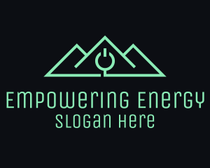 Monoline Mountain Power logo design