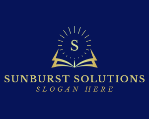 Sunburst Book Letter logo