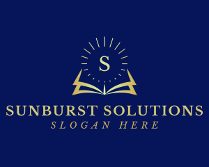 Sunburst Book Letter logo design