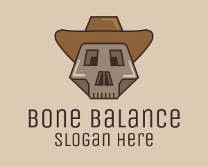 Geometric Skeleton Cowboy logo