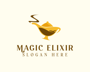 Genie Lamp Coffee logo design