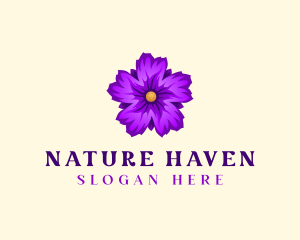 Natural Flower Bloom logo design