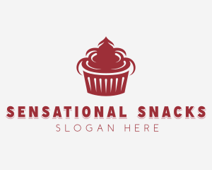 Cupcake Pastry Snack logo design