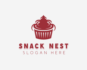 Cupcake Pastry Snack logo design