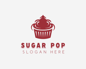 Cupcake Pastry Snack logo design