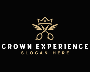 Scissors Barbershop Crown logo